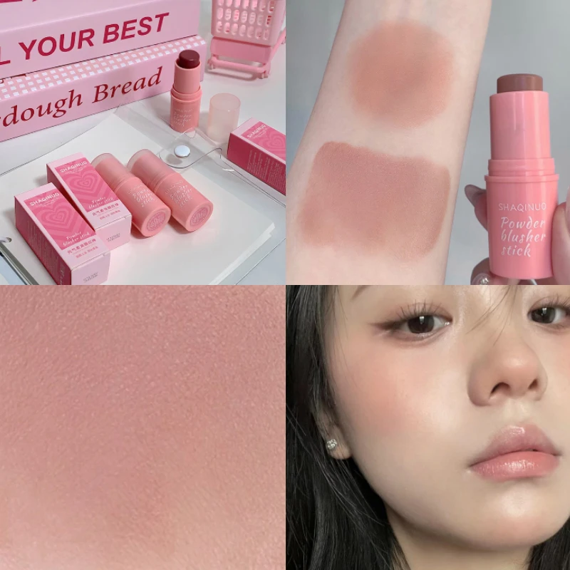 SHAQINUO Energizing Blush Stick - Natural Matte Finish, Creamy Texture, Easy to Blend for a Youthful Glow - Image 3