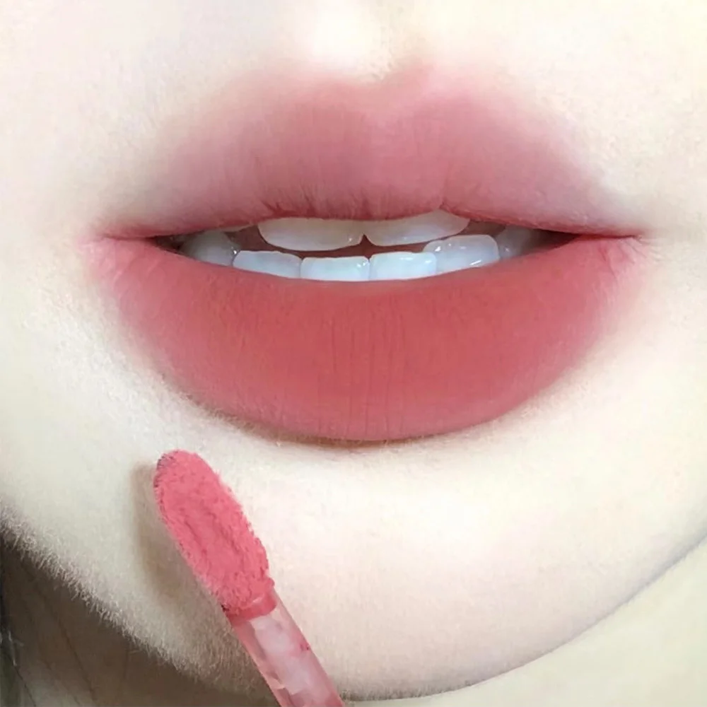 6 Color Brown Pink Lip Glaze Matte Liquid Lipstick Peach Pink Waterproof Velvet Nude Red Lip Mud Cheek Rouge Tint Cosmetics - Image 3
