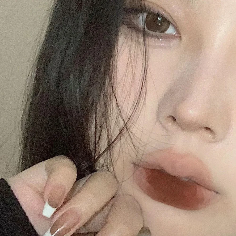 6 Color Brown Pink Lip Glaze Matte Liquid Lipstick Peach Pink Waterproof Velvet Nude Red Lip Mud Cheek Rouge Tint Cosmetics - Image 5