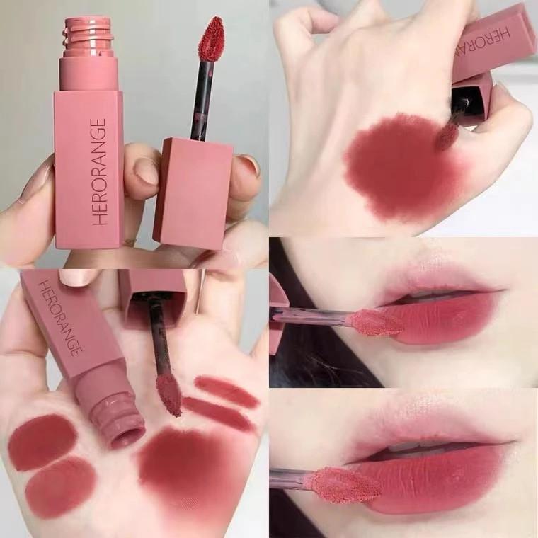 HERORANGE Matte Lip Gloss Moisturizing Smooth Long Lasting Waterproof Lipstick Velvet Lip Mud Non-stick Cup Lip Tint - Image 5