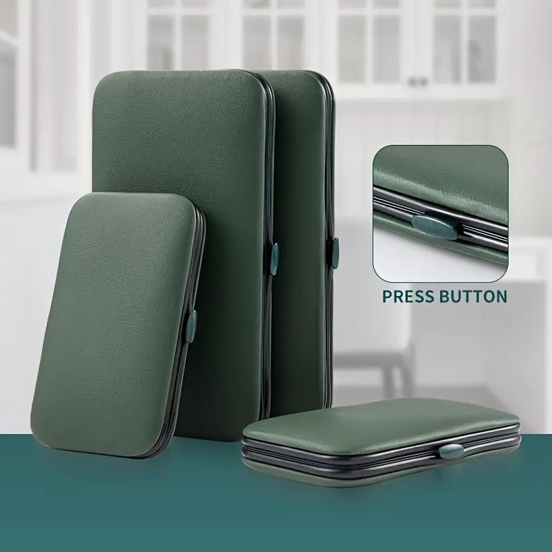 18 pcs manicure set nail clippers kit professional stainless steel nail care tools with leather travel case for man and women